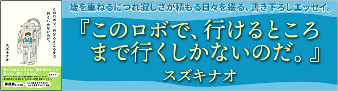 このロボで、行けるところまで行くしかないのだ。 						